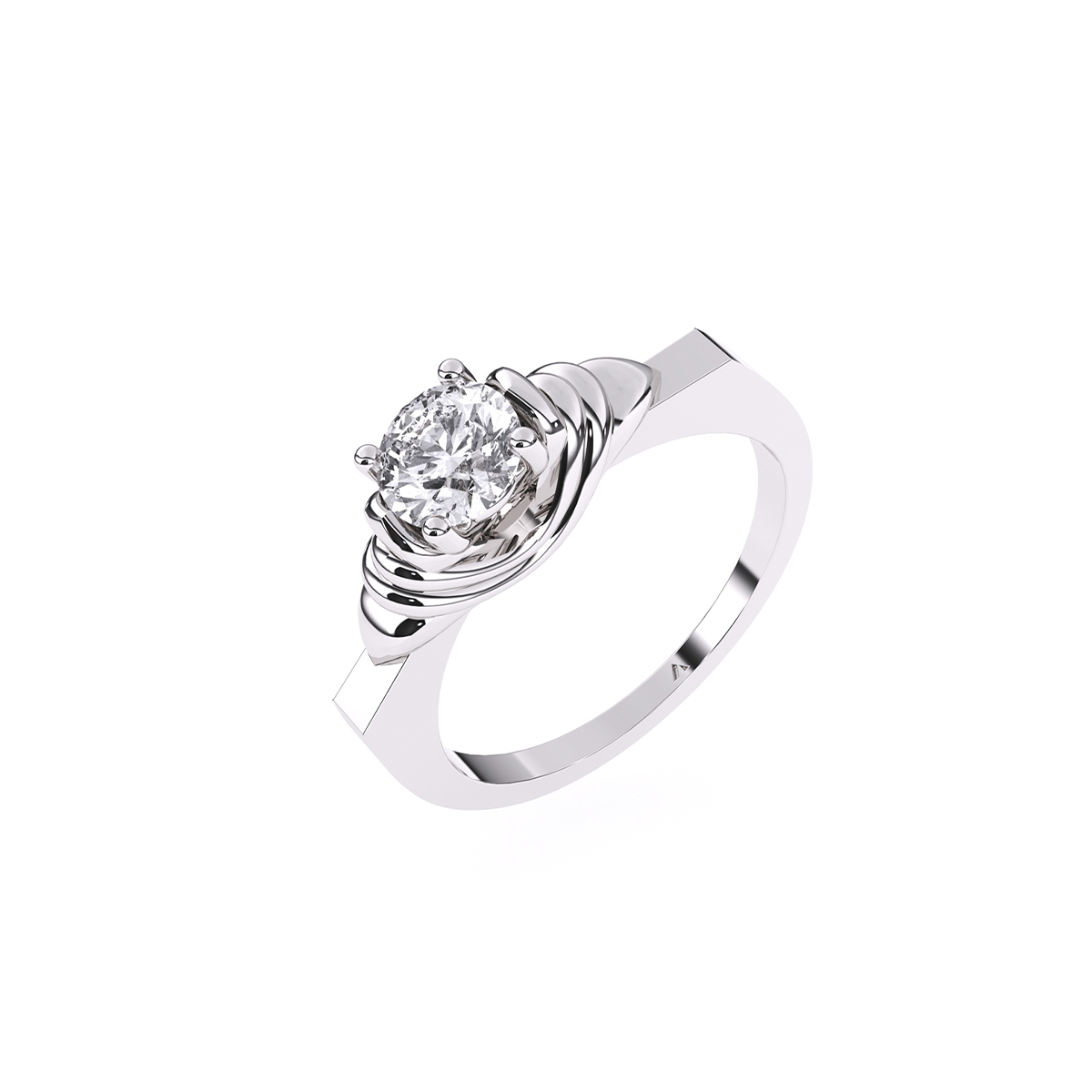 Glamorous Round Diamond Solitaire Ring